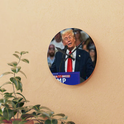 Acrylic Trump Wall Clock