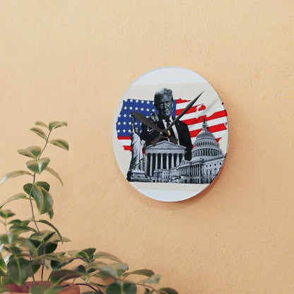 Acrylic Trump Wall Clock