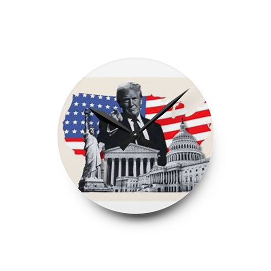 Acrylic Trump Wall Clock